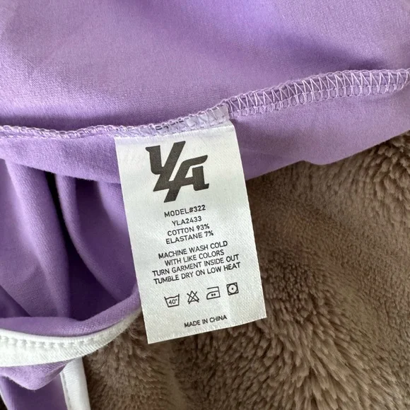 Youngla Purple Tank Top Curved Hem Golden Era workout lilac lavender - Picture 5 of 7